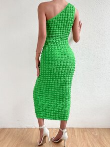 Chiquease Đầm màu trơn Thanh lịch - màu xanh lá - Xem 2