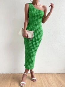 Chiquease Đầm màu trơn Thanh lịch - màu xanh lá - Xem 6