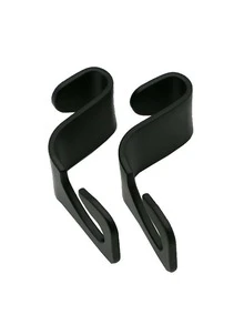 4pcs Black Multifunction Hook,Simple PP Plain Color Hook For Chair,Furniture,Home - Black - View 4