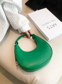 Mini Minimalist Hobo Bag - Green - View 1