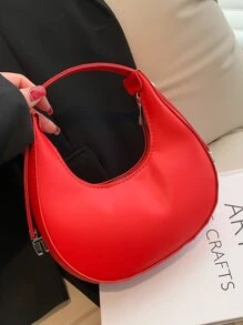 迷你極簡風格流浪包 - 酒紅色 - 查看 3