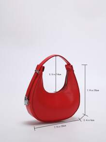 迷你極簡風格流浪包 - 酒紅色 - 查看 7