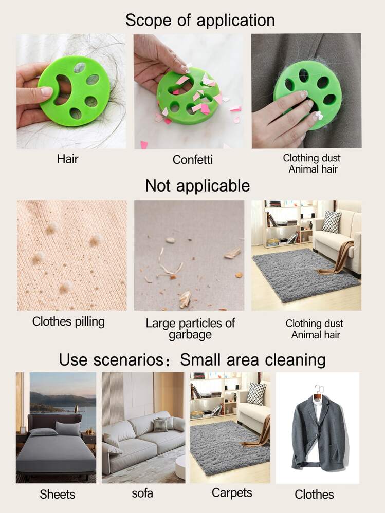 แปรงผ้าสำลี กรงเล็บ ออกแบบ 1 ชิ้น - สีเขียว - ดู 8