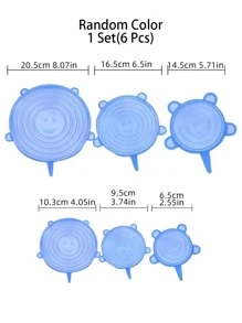 6pcs Silicone Stretchable Food Cover - Multicolor - View 2