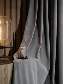 Panel única Cortina opaca unicolor - Gris - Ver 4