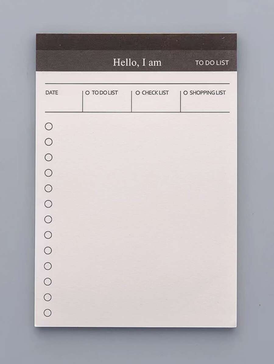 1入組字母圖形記事本適合學生辦公室簡單便攜式記事本 - 黑與白 - 查看 1