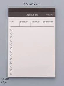 1入組字母圖形記事本適合學生辦公室簡單便攜式記事本 - 黑與白 - 查看 2