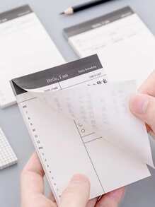 1入組字母圖形記事本適合學生辦公室簡單便攜式記事本 - 黑與白 - 查看 4