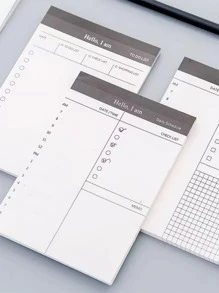 1入組字母圖形記事本適合學生辦公室簡單便攜式記事本 - 黑與白 - 查看 6