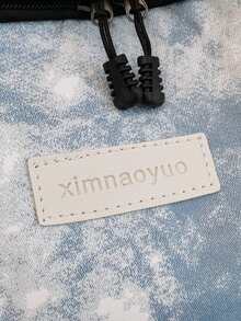 Kids Tie Dye Chain Decor Letter Patch Functional Backpack - Multicolor - View 7