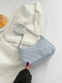 Bolso hobo en relieve geométrico