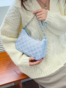 Bolso hobo en relieve geométrico
