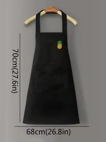 1入組卡通仙人掌彩虹圍裙 - 黑色 - 查看 2