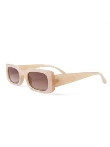 Gafas de sol con marco cuadrado para vacaciones en la playa, al aire libre, y viajes - Albaricoque - Ver 3