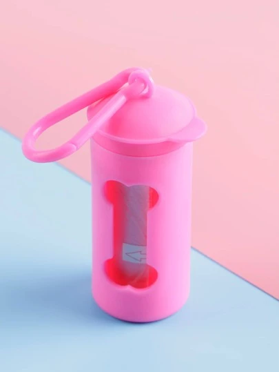 1入組骨形狀寵物便便袋分配器