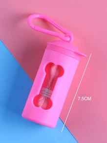 1入組骨形狀寵物便便袋分配器 - 玫紅色 - 查看 7