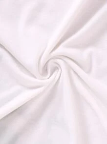 Niñas Vestido con estampado de dibujos animados ribete con fruncido - Blanco - Ver 4