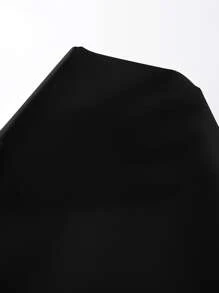 SHEIN Essnce Solid Ruched Tank Top Workwear - Black - View 6