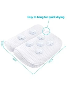 1入組素色浴缸枕頭 - 白色 - 查看 3