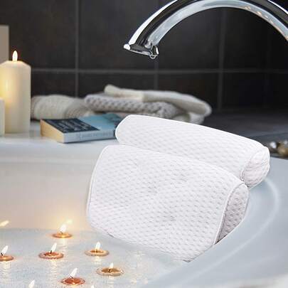 1入組素色浴缸枕頭