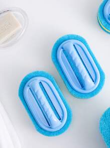 1pc Multifunction Cleaning Sponge Brush - Blue - View 6