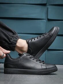 Giày trượt patin phía trước có dây buộc tối giản cho nam, giày thể thao ngoài trời - màu đen - Xem 1