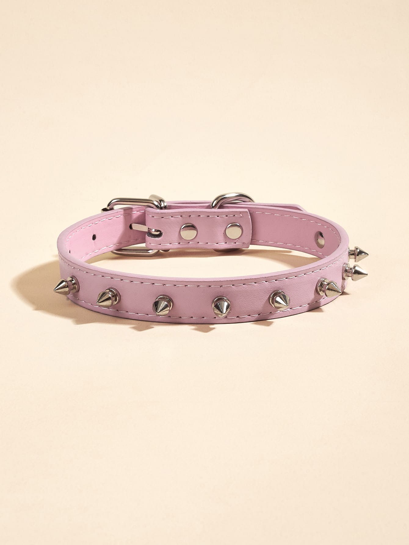 1 pieza Collar para mascota remache - Rosa - Ver 1