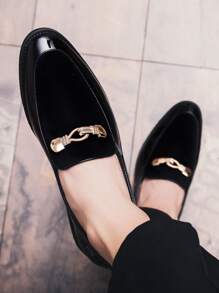 Giày cưới nam màu trơn - màu đen - Xem 1