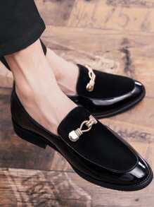 Giày cưới nam màu trơn - màu đen - Xem 2