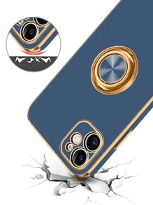 Vỏ điện thoại chắc chắn có giá đỡ vòng nam châm - Xanh đậm - Xem 5