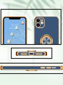 Vỏ điện thoại chắc chắn có giá đỡ vòng nam châm - Xanh đậm - Xem 6