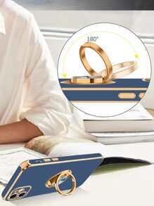 Vỏ điện thoại chắc chắn có giá đỡ vòng nam châm - Xanh đậm - Xem 7