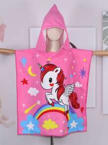 Khăn tắm có mũ trùm đầu hình kỳ lân & mặt trăng cho trẻ em - Nhiều màu - Xem 1