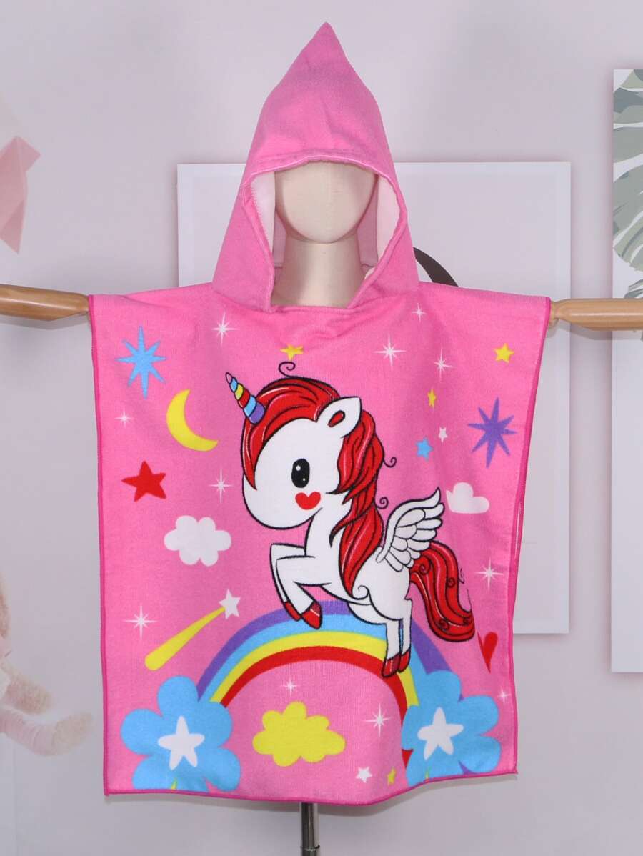 Khăn tắm có mũ trùm đầu hình kỳ lân & mặt trăng cho trẻ em - Nhiều màu - Xem 1