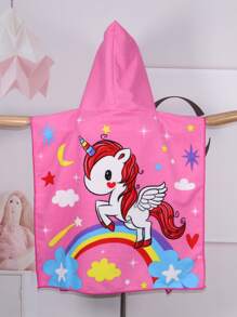 Khăn tắm có mũ trùm đầu hình kỳ lân & mặt trăng cho trẻ em - Nhiều màu - Xem 3