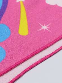 Khăn tắm có mũ trùm đầu hình kỳ lân & mặt trăng cho trẻ em - Nhiều màu - Xem 4