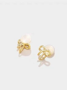 Bow Decor Clip On Earrings Valentines,Mom,Mother,Mother's Day,Gift
