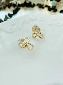 Bow Decor Clip On Earrings Valentines,Mom,Mother,Mother's Day,Gift