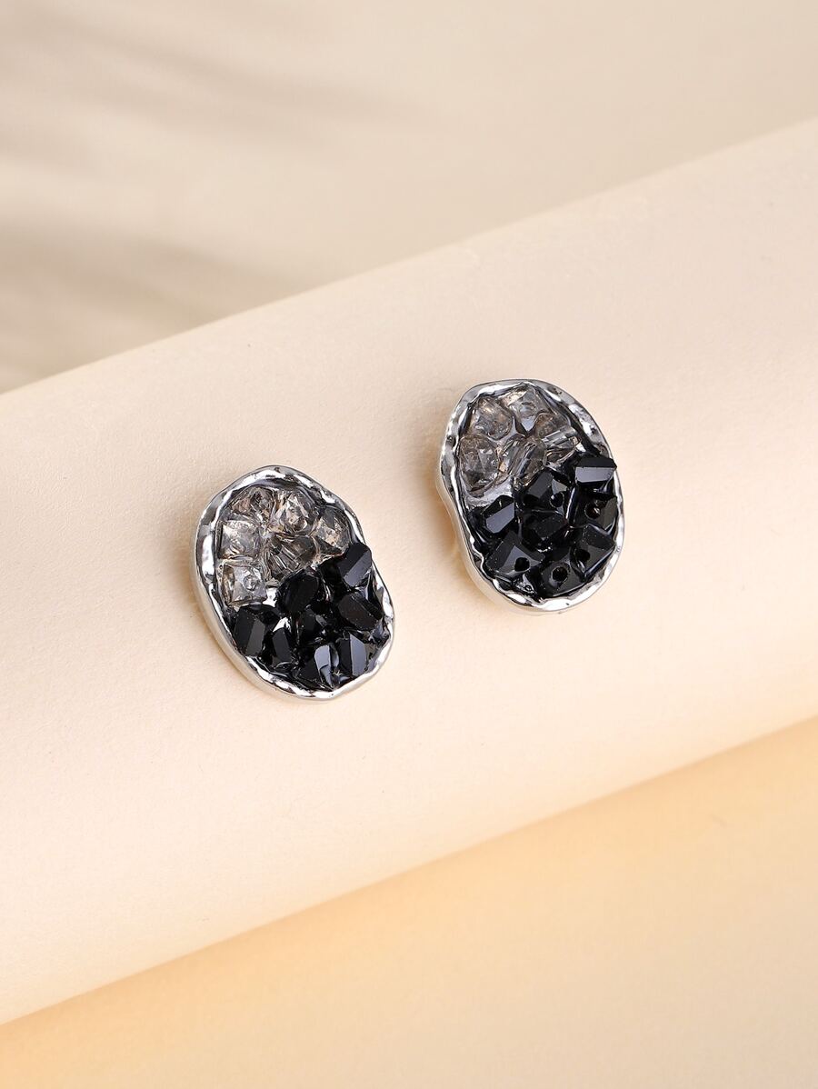 1 par de pendientes asimétricos con aplicaciones - Multicolor - Ver 1