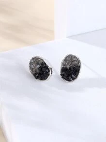 1 par de pendientes asimétricos con aplicaciones - Multicolor - Ver 2