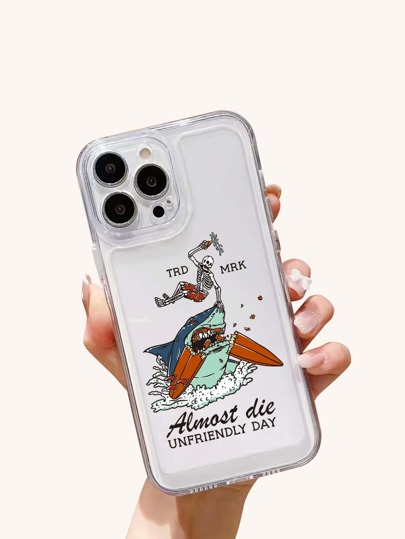 Sainen.image Skeleton & Shark Pattern Phone Case