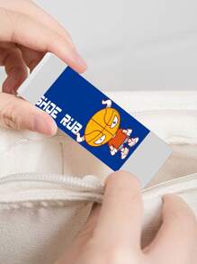 1 cục tẩy làm sạch giày đồ họa hoạt hình - trắng - Xem 3