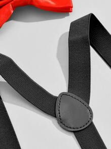 Hombres Cinturón de tirantes unicolor con corbata de lazo - Multicolor - Ver 3