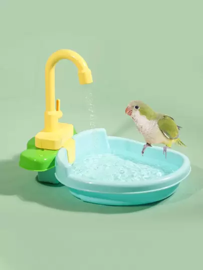 1pc Tricolor Parrot Bath Tub For Bird For Shower
