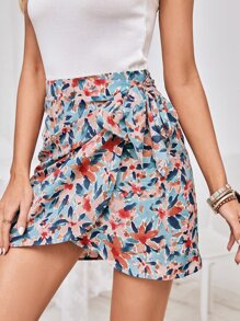 SHEIN Frenchy Váy nữ Thắt nút Trọn gói Hoa Boho - Nhiều màu - Xem 4