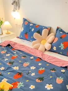 草莓圖案被子 - 彩色 - 查看 3