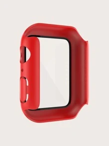 1 pieza Funda compatible con Apple Watch liso - Rojo - Ver 2