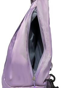 Bolsa de entrenamiento con estampado de letra - Morado - Ver 4