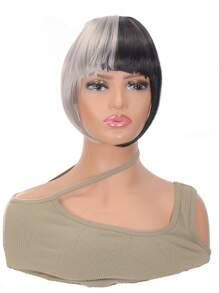 Flecos de dos tonos corto recto pelo sintético - Dos Tonos - Ver 1