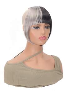 Flecos de dos tonos corto recto pelo sintético - Dos Tonos - Ver 3